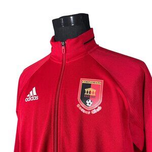 Adidas Men's Climalite Red Full Zip Long Sleeve Jacket Large Corinthians Soccer